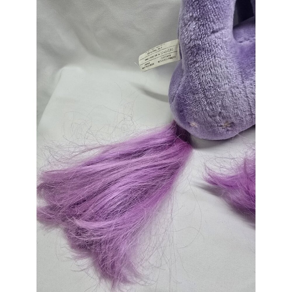 VTG 1983 Hasbro Softies, My Little Pony Blossom Purple Plush Pony Stuffed Toy - Picture 12 of 15